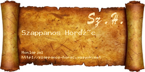 Szappanos Horác névjegykártya